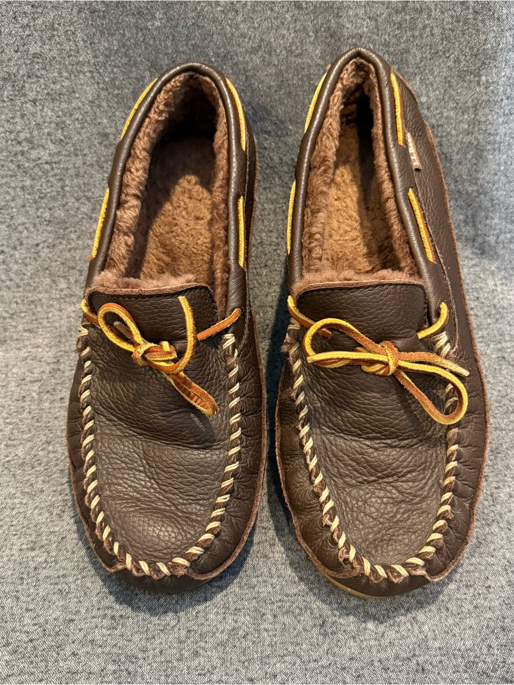 LL Bean Brown Wicked Good Moosehide Slipper Moccasin Mens Size 11 Item ID 301193